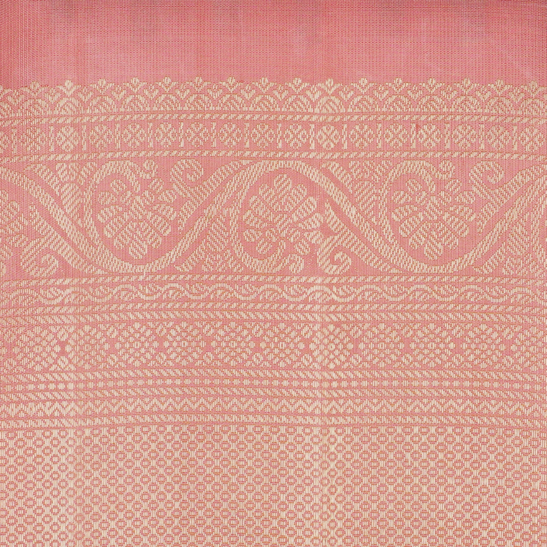 Handwoven Peach- Pink Kanjivaram Silk Saree- 2516T006162DSC