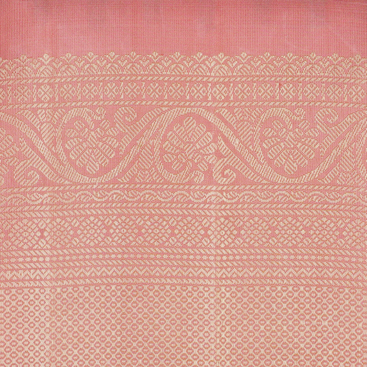 Handwoven Peach- Pink Kanjivaram Silk Saree- 2516T006162DSC