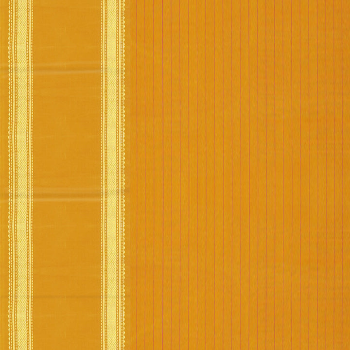 Handwoven Lavendar with Mustard Kanjivaram Silk Saree - 2502T006165DSC