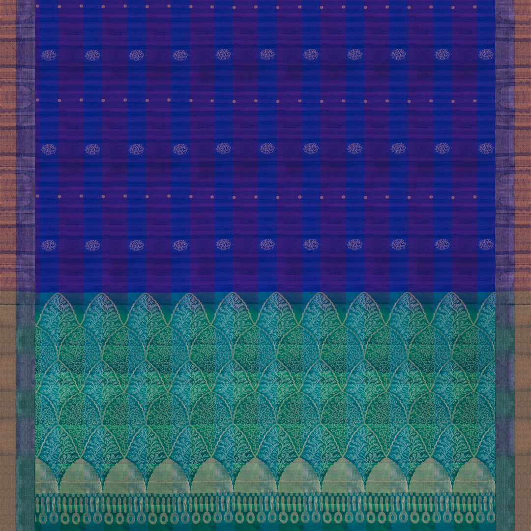 Handwoven Purple with Blue Soft Silk Saree - 2085T010341DSC