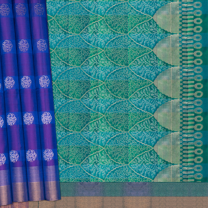 Handwoven Purple with Blue Soft Silk Saree - 2085T010341DSC