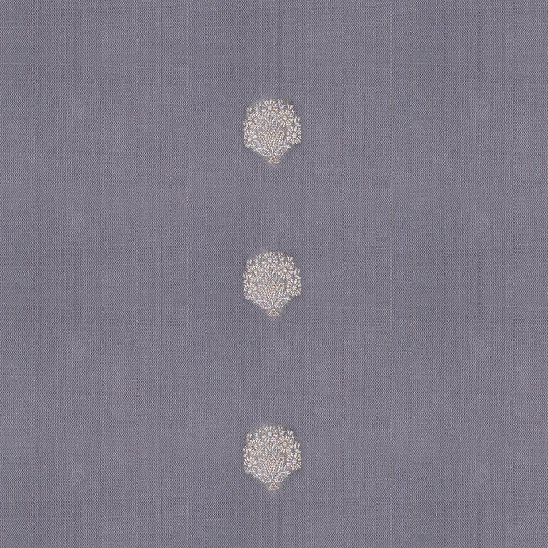 Handwoven Grey Soft Silk Saree - 2088T010523DSC