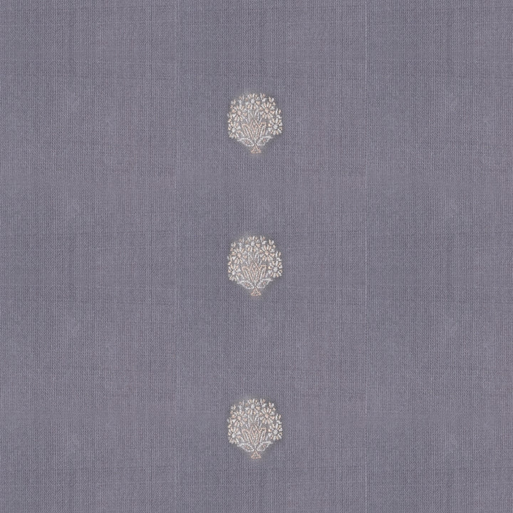 Handwoven Grey Soft Silk Saree - 2088T010523DSC