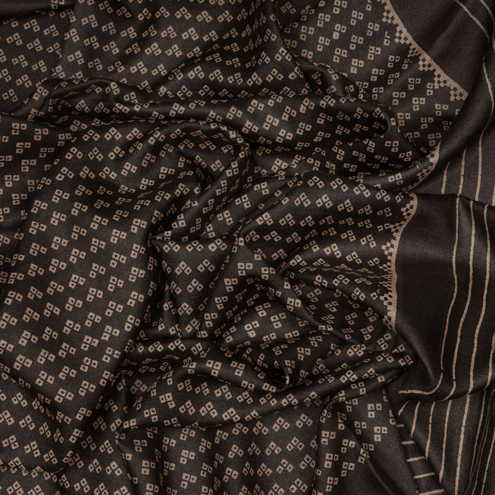 Handwoven Black Tussar Silk Saree - 2118T010622DSC