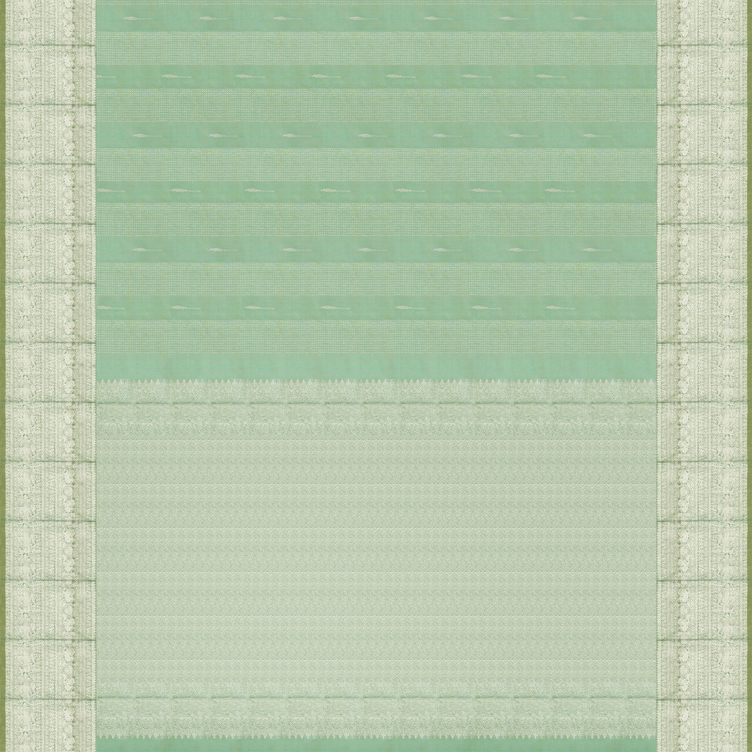 Handwoven Green Kanjivaram Silk Saree - 2126T010571DSC
