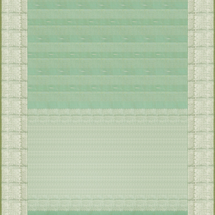Handwoven Green Kanjivaram Silk Saree - 2126T010571DSC