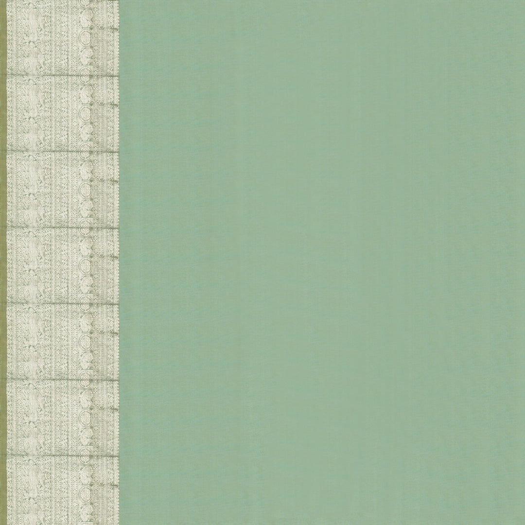 Handwoven Green Kanjivaram Silk Saree - 2126T010571DSC