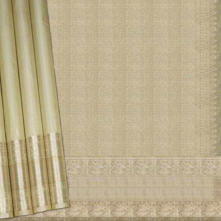 Handwoven Green Kanjivaram Silk Saree - 2138T010572DSC