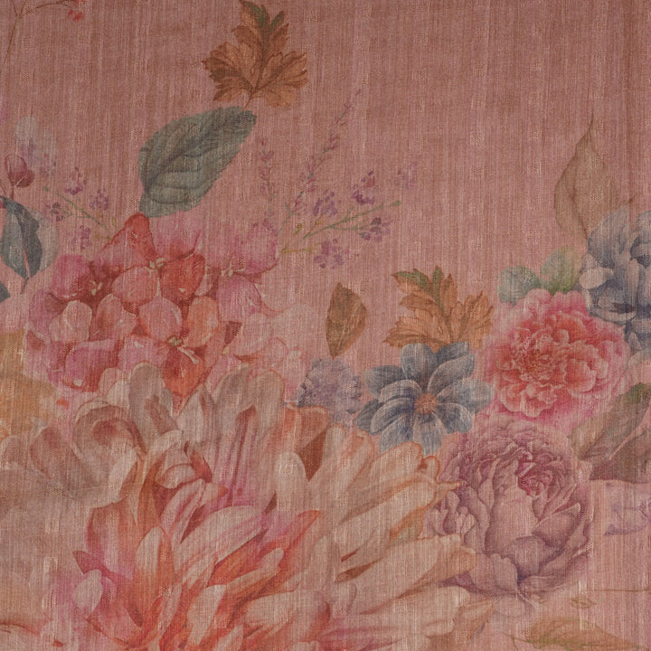Handwoven Peach Matka Tissue Silk Saree - 2146N026995DSC