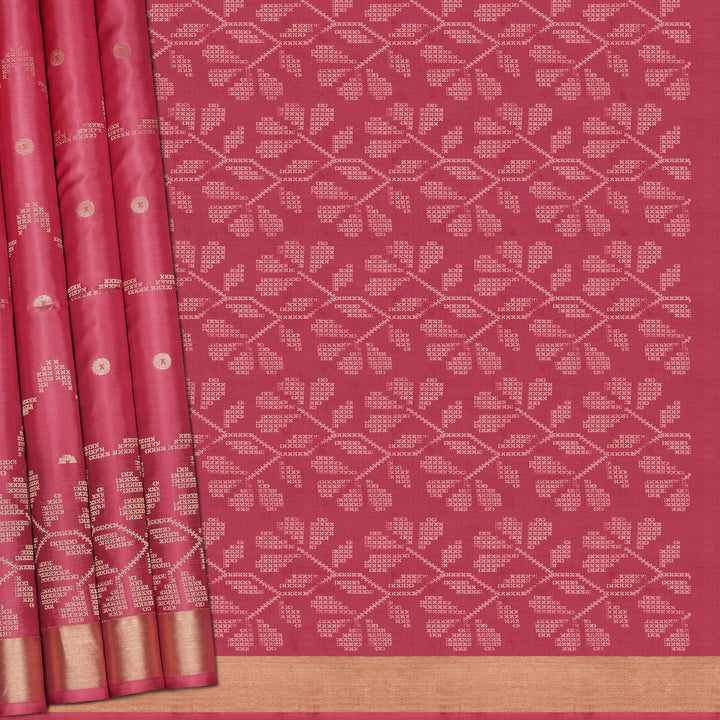 Handwoven Pink Soft Silk Saree - 2160T010217DSJ