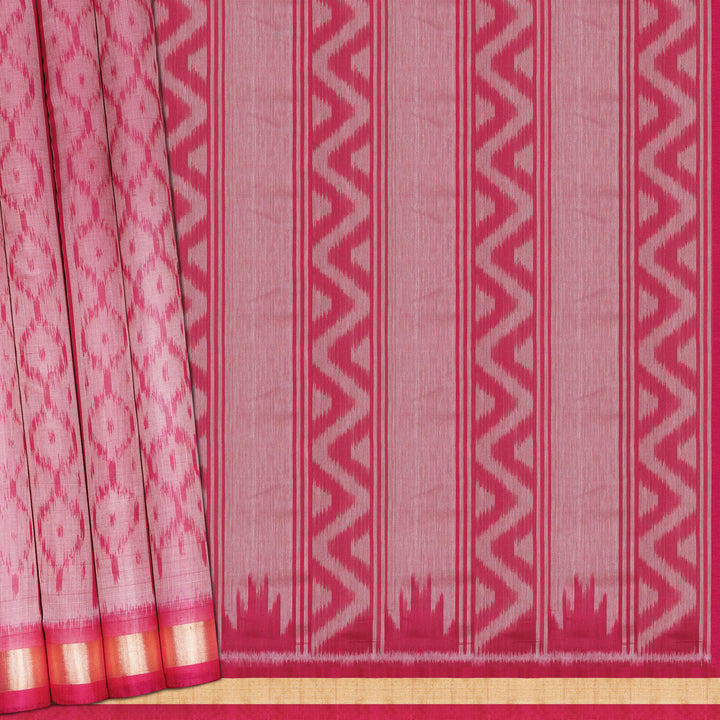 Handwoven Pink Silk Cotton Saree - 2166N025927DSC