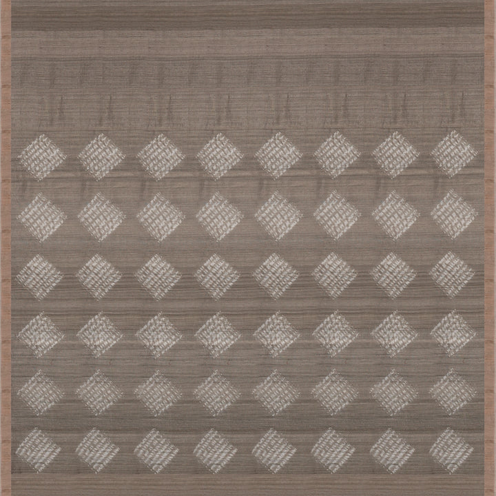 Handwoven Grey Matka Silk Saree - 2234N027980DSC