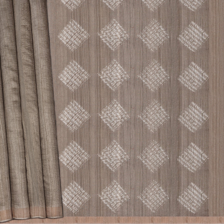 Handwoven Grey Matka Silk Saree - 2234N027980DSC