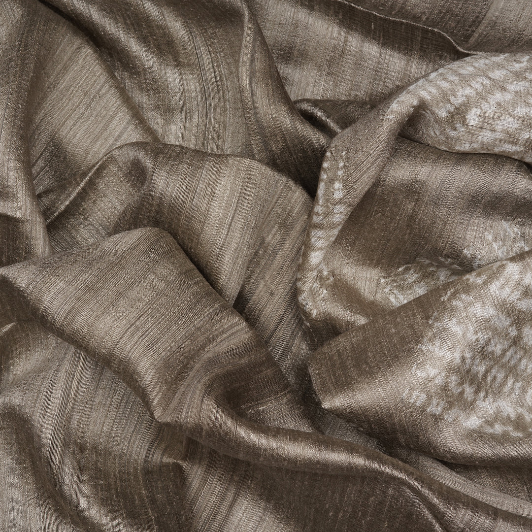 Handwoven Grey Matka Silk Saree - 2234N027980DSC