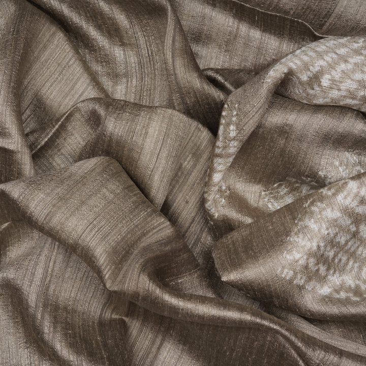 Handwoven Grey Matka Silk Saree - 2234N027980DSC