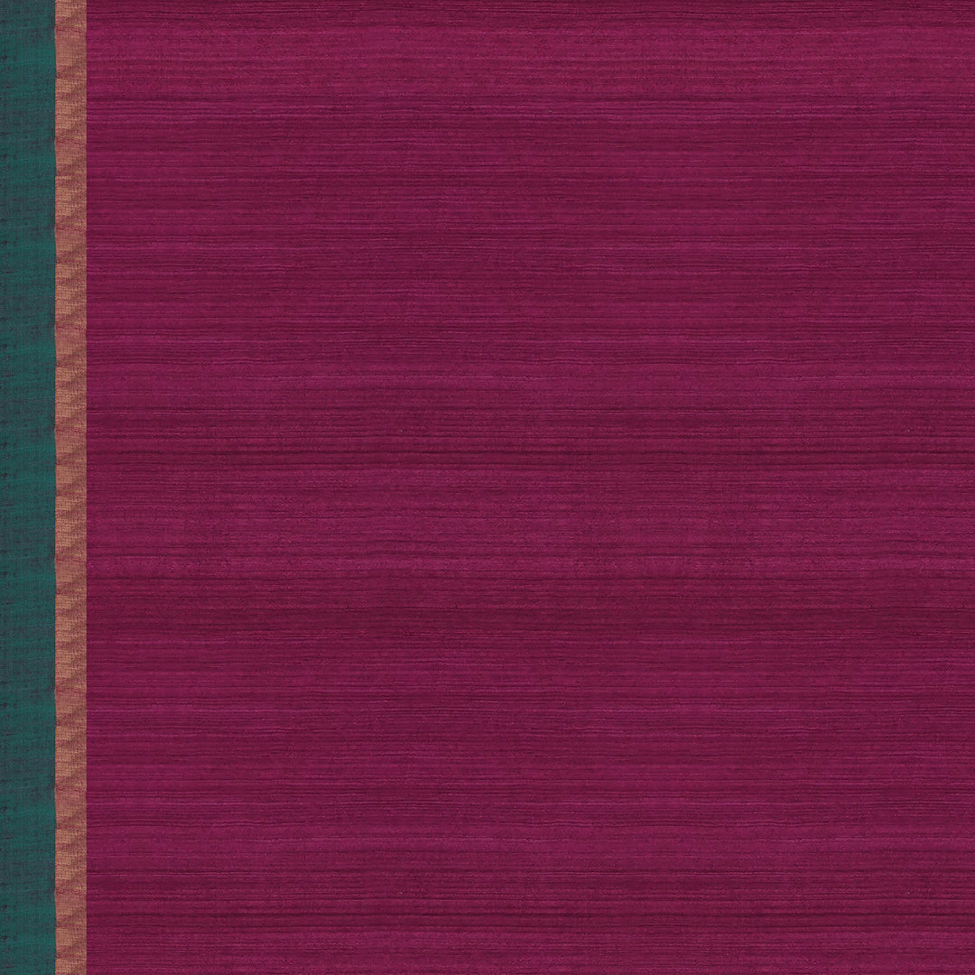 Handwoven Burgundy with Green Matka Silk Saree - 2279N027960DSC