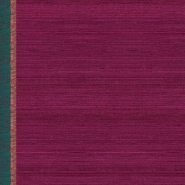 Handwoven Burgundy with Green Matka Silk Saree - 2279N027960DSC