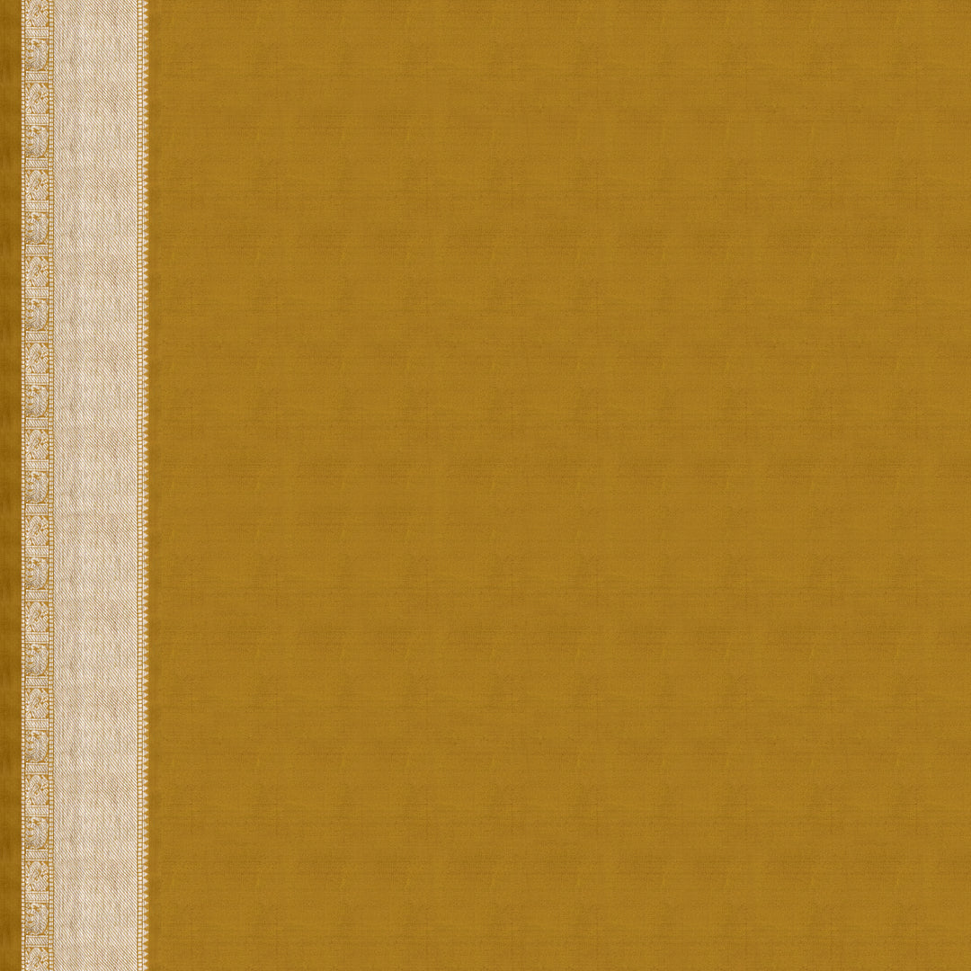 Handwoven Blue with Mustard Kanjivaram Silk Saree - 2490T010694DSC