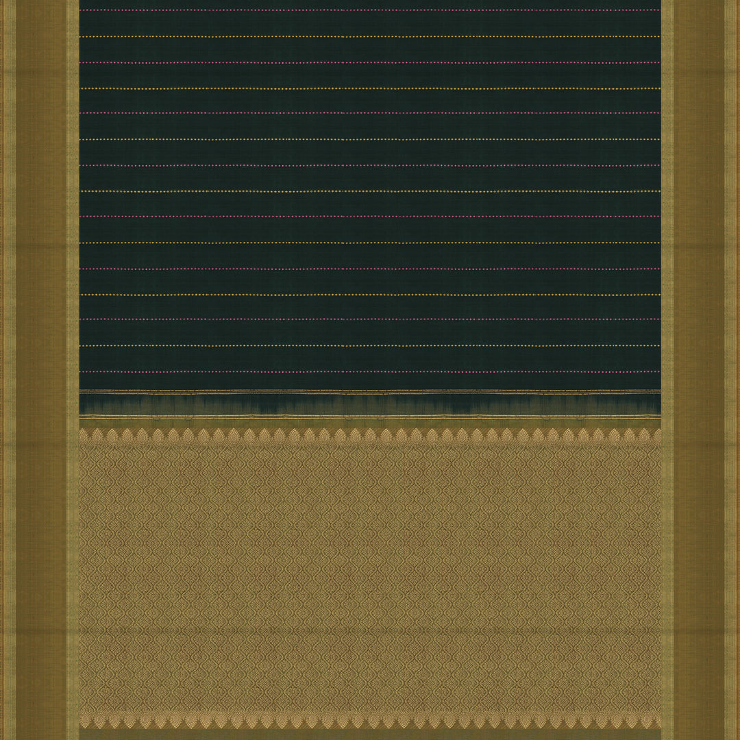 Handwoven Green Kanjivaram Silk Saree - 2287T010758DSC