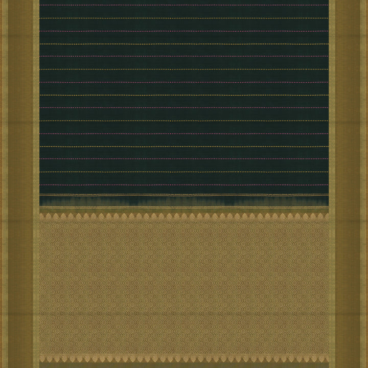 Handwoven Green Kanjivaram Silk Saree - 2287T010758DSC