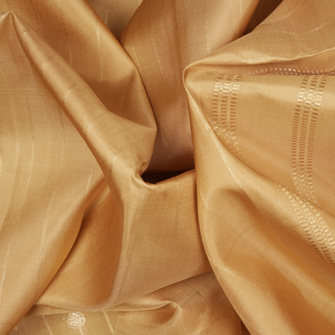 Handwoven Beige Kanjivaram Silk Saree - 2342T011358DSC