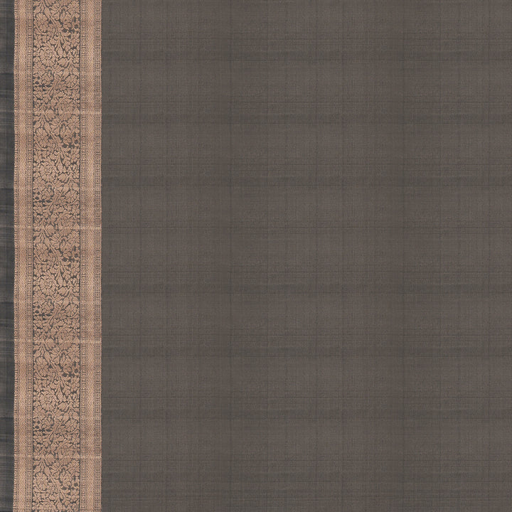 Handwoven Green with Grey Soft Silk Ikat Saree - 2387T011170DSC