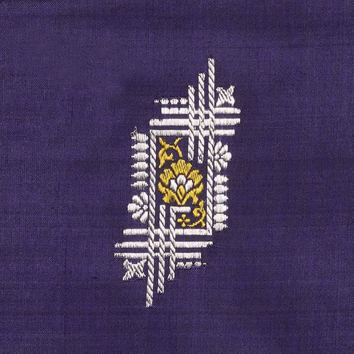 Handwoven Blue Banarasi Silk Saree - 2339N028517DSC