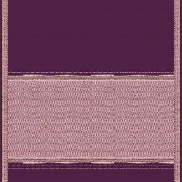 Handwoven Purple Kanjivaram  Silk Saree - 2306T010737DSC