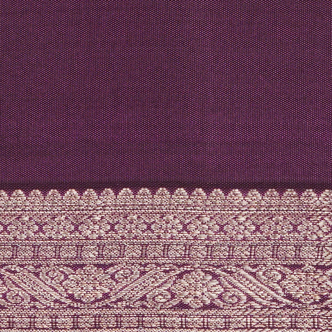 Handwoven Purple Kanjivaram  Silk Saree - 2306T010737DSC