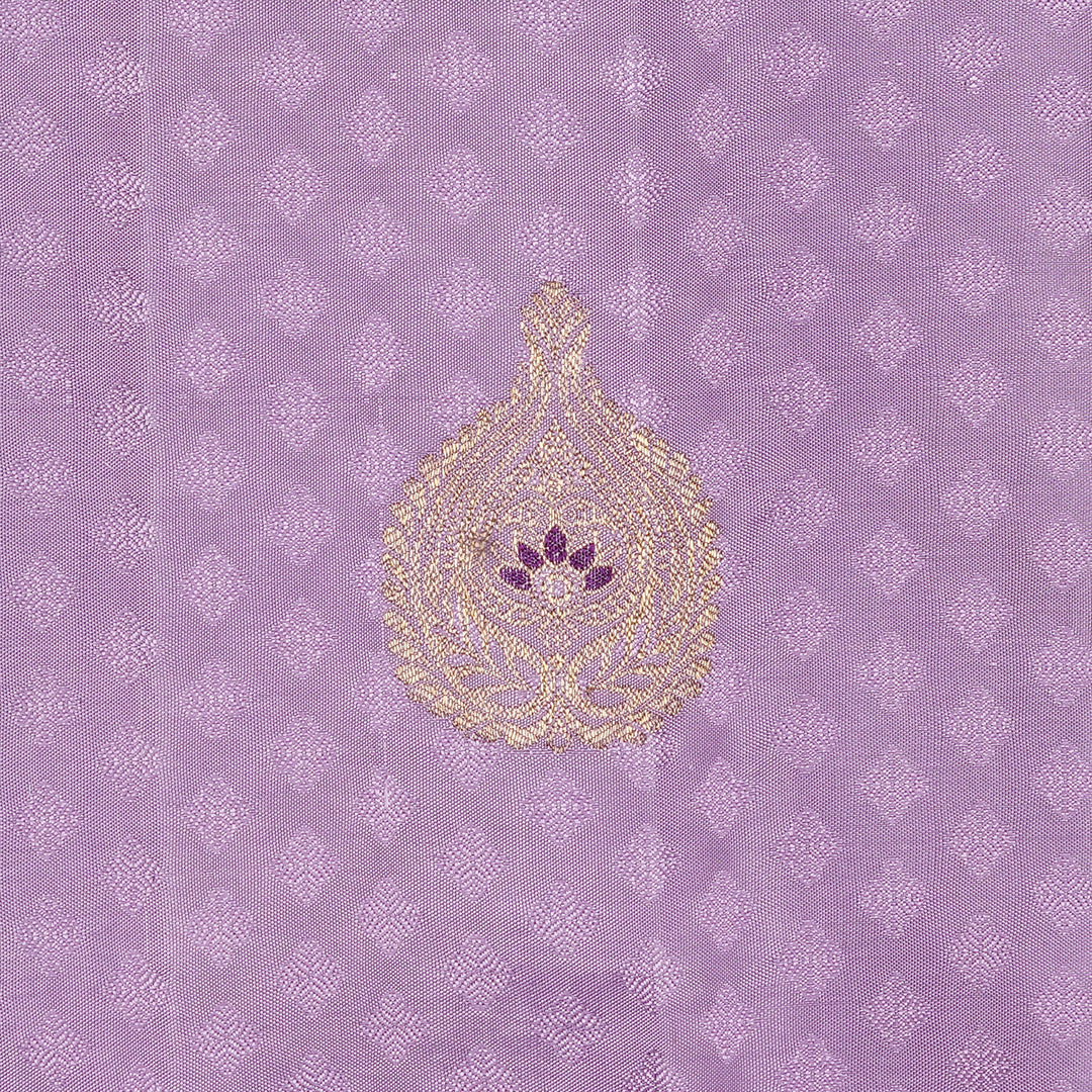 Handwoven Lavender with Purple Kanjivaram Silk Saree - 2297T011017DSS