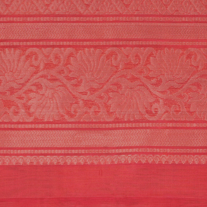 Handwoven Mustard with Pink Silk Cotton Saree - 2340T011205DSC