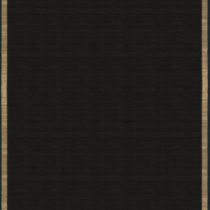 Handwoven Black Silk Cotton Saree - 1697T007867DSC