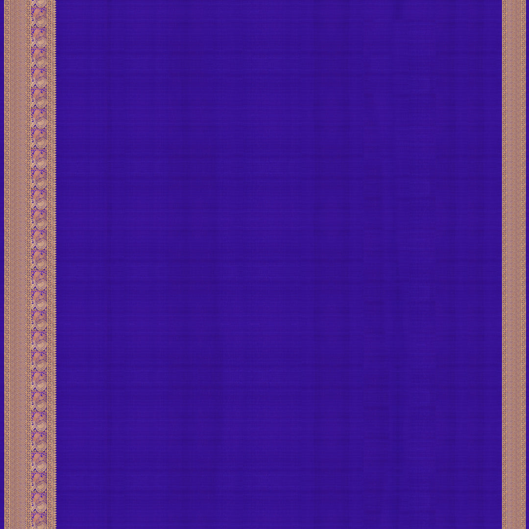 Handwoven Brown with Purple Kanjivaram Silk Saree - 195T002508DSC - Blouse View