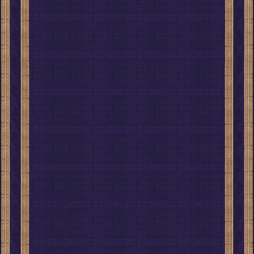 Handwoven Magenta with Blue Kanjivaram Silk Saree - 1576T006375DSC